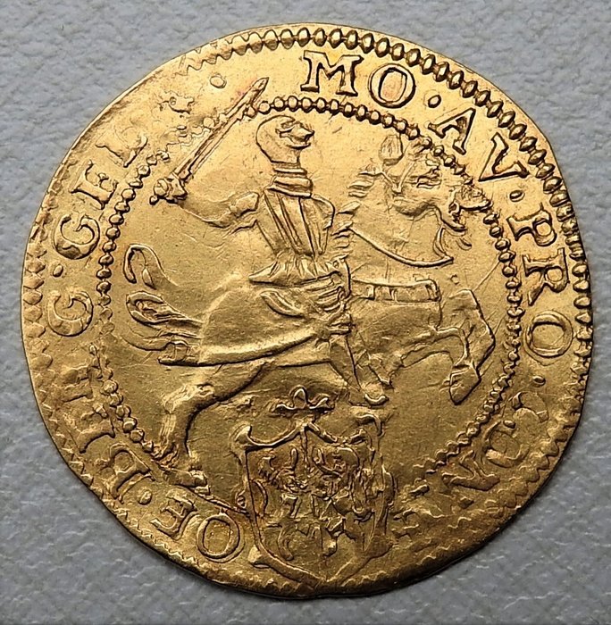 Pays-Bas, Gelderland. 1/2 Gouden Rijder 1607 (oud type)