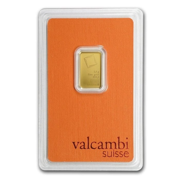 2,5 grammi - Oro .999 - Valcambi Goldbarren im Blister LBMA zertifiziert - Sigillato e con certificato