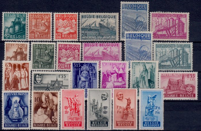 Image 3 of Belgium 1947/1948 - Complete years - 748/760 , 761/791 + BL 26