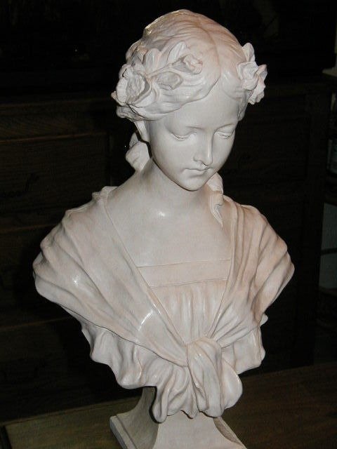 Skulptur, Marianne - 47 cm - Stucoplatre