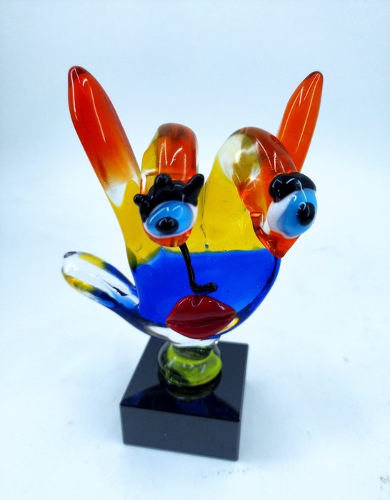 Roberto Guidotti - "Picasso Hand" skulptur - Muranos glas