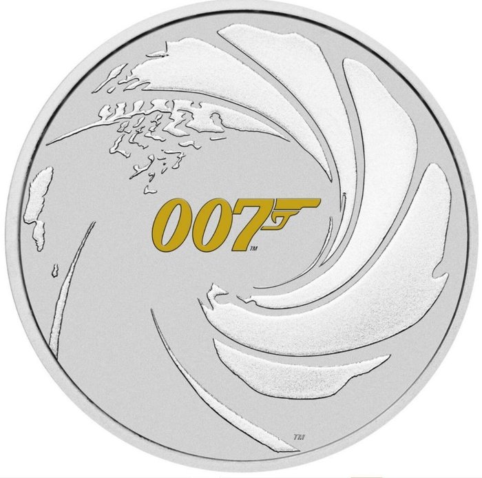 Tuvalu. 1 Dollar 2020 -  James Bond 007 - Colorized - 1 Oz