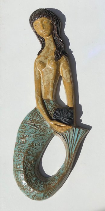 Rogier Vandeweghe - Amphora - Keramik-Objekt, Meerjungfrau (44 cm) - Keramik