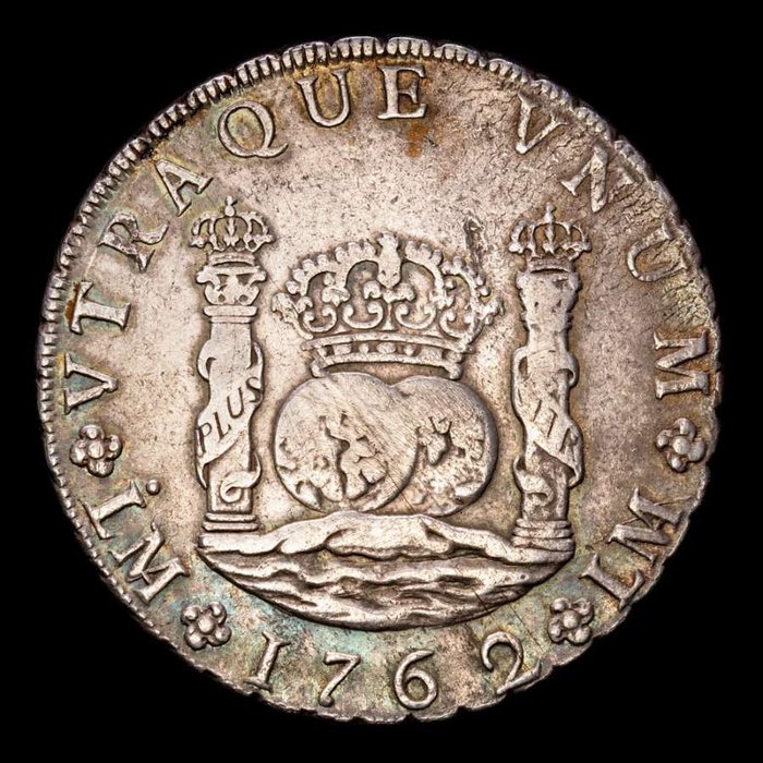 Spain. Carlos III. 8 Reales - 1762. Lima. J.M. - Columnario.