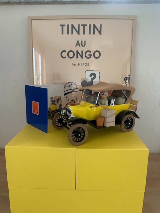 Tintin - Statuette Moulinsart 44502 - Voiture jaune de tintin au Congo 1:12 - (2021)