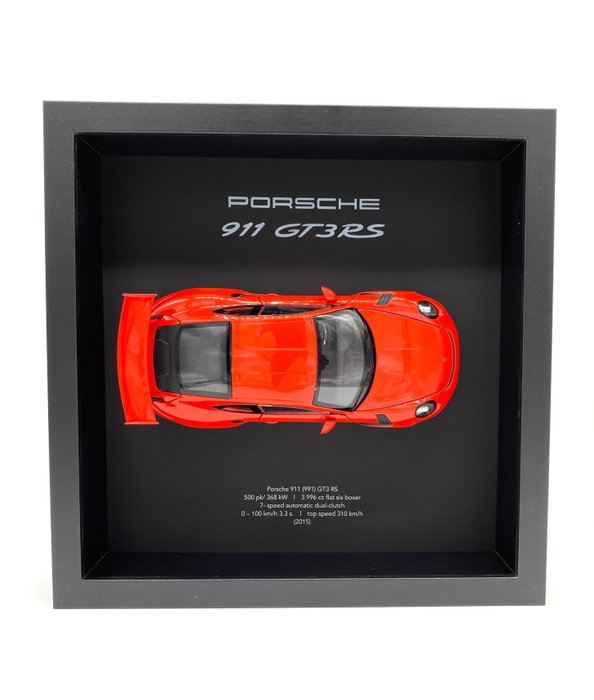 Élément décoratif - Framed 3D object Porsche 911 (991) GT3 RS (orange) - Porsche