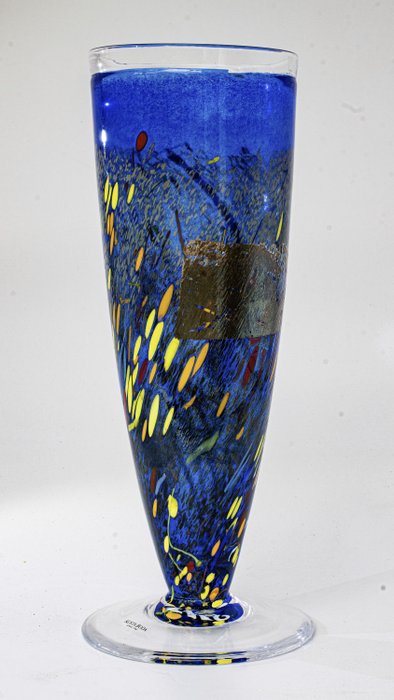 Bertil Vallien - Kosta Boda - 花瓶，“衛星”系列（高29厘米）-帶簽名 - 玻璃