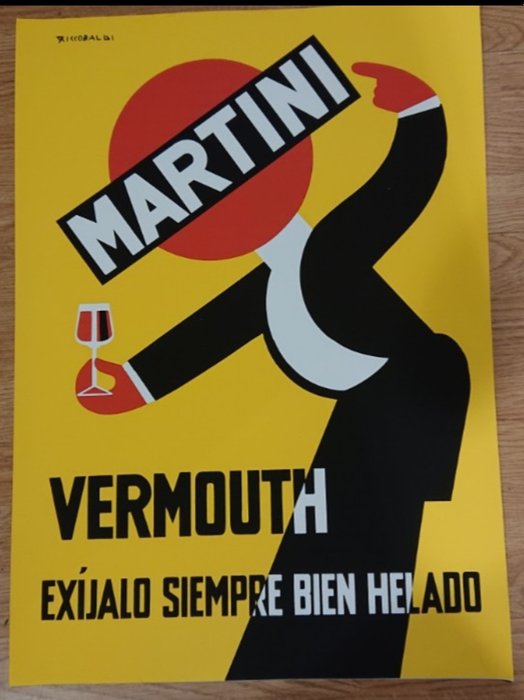 Riccobaldi - Martini vermouth, precioso póster original
