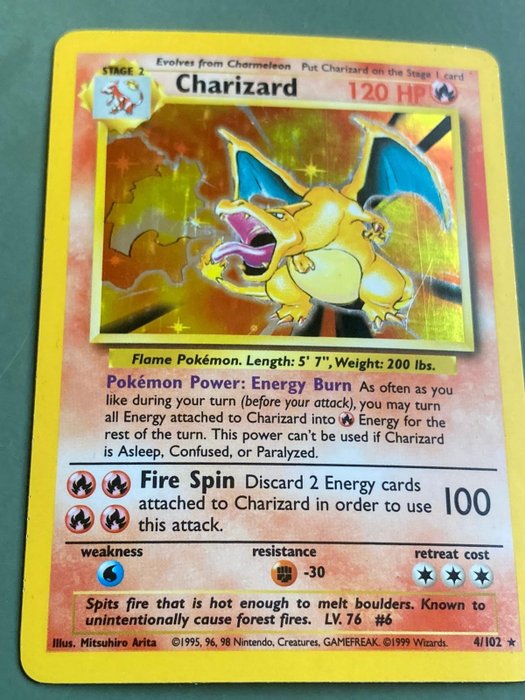 Wizards of The Coast - Carte à collectionner Holo Charizard 95/96