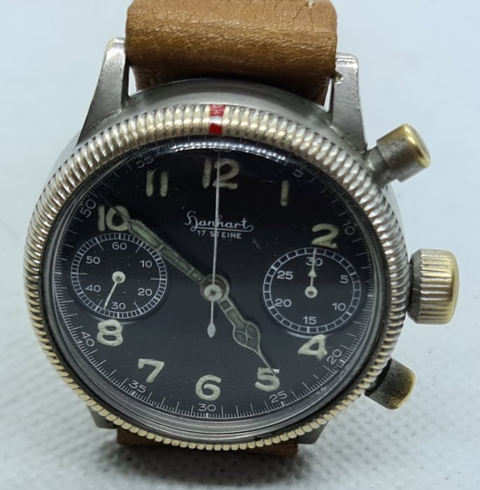 Hanhart - Fliegerchronograph. -  Eigenkaliber 41 - Herre - Deutschland 1940