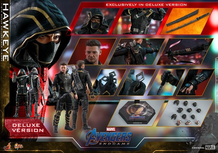 Marvel: Avengers - Endgame - Jeremy Renner - Hot Toys - 1:6 - Statuetta/e mms532 Hawkeye