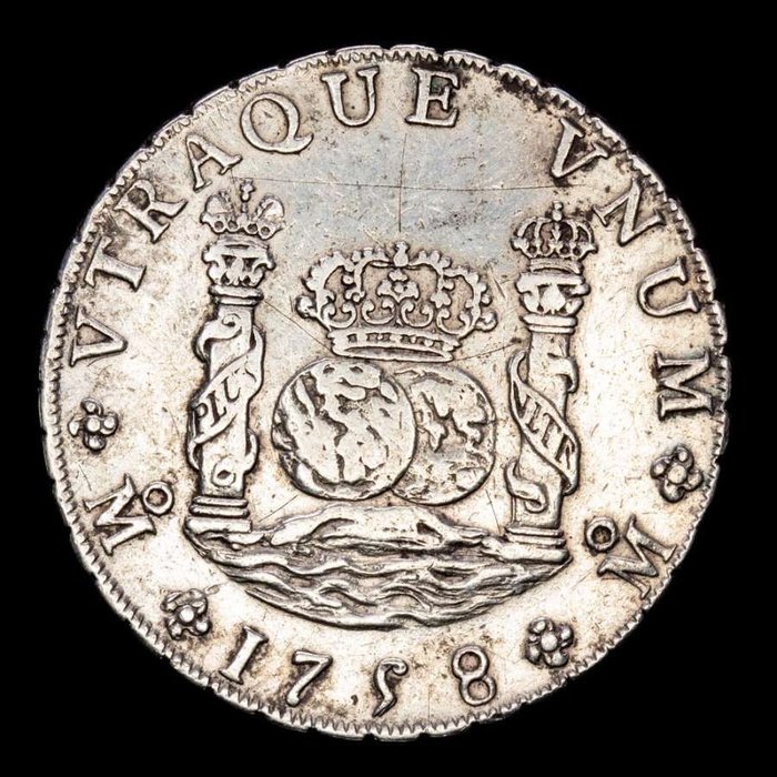Kingdom of Spain. Fernando VI (1746-1759). 8 Reales - 1758. MM. - Mexico. Columnario.