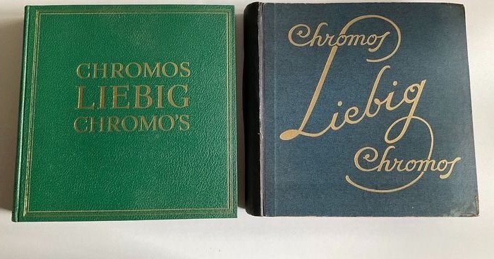 Liebig - TWEE OUDE LIEBIG boeken 570 Chromo's - Album - 1950