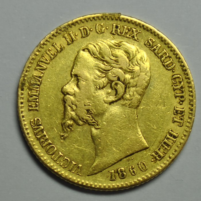 Italy. 20 Lire 1860 Vittorio Emanuele II