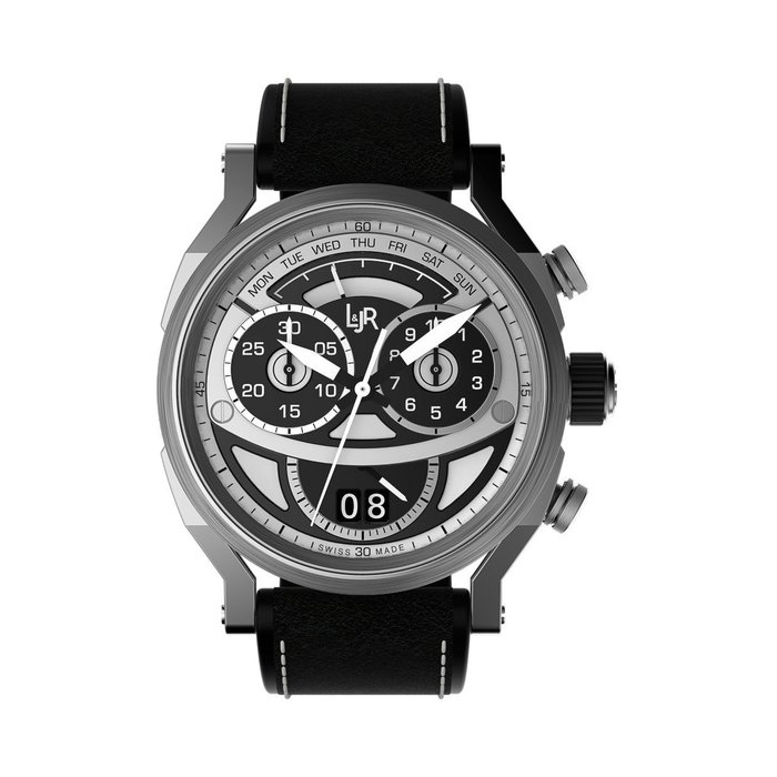 Preview of the first image of L&JR - Chronograph Day and Date Steel 2 Tone "NO RESERVE PRICE" - S1503 - Men - 2011-present.
