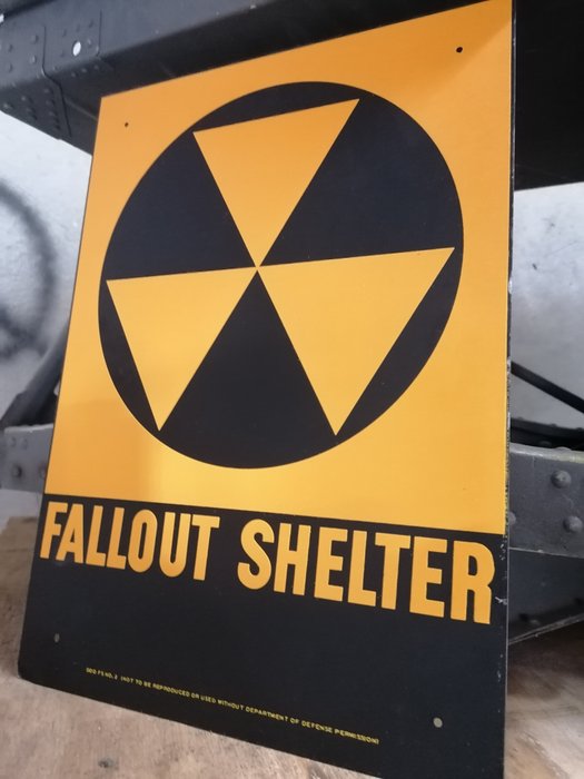 EE. UU. - Auténtico cartel de Fallout Shelter de la década de 1960