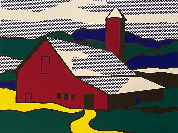 Roy Lichtenstein (after) - Red Barn II, 1969; 70 x 90 cm; © Roy Lichtenstein