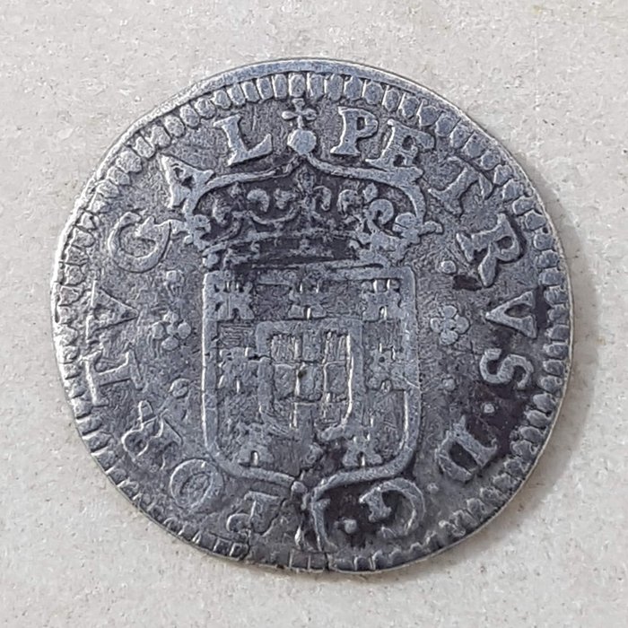 Portugal. D. Pierre Prince Regent (1667-1683). Meio Tostão (50 Reis) - PORTVGAL