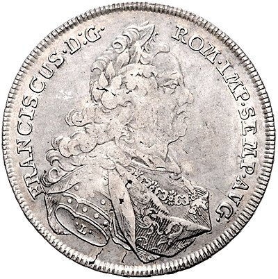 Germany, Nürnberg, Stadt. Konv.-Taler 1757-MF, mit Titel Franz I.
