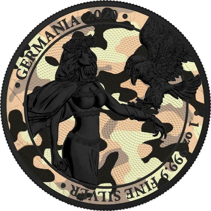 Allemagne. 5 Mark 2020 - "Camouflage Edition North Africa" 1 oz