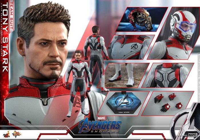 Marvel: Avengers - Robert Downey Jr. - Hot Toys - 1:6 - Statuetta/e mms537: Endgame - Tony Stark Team Suit
