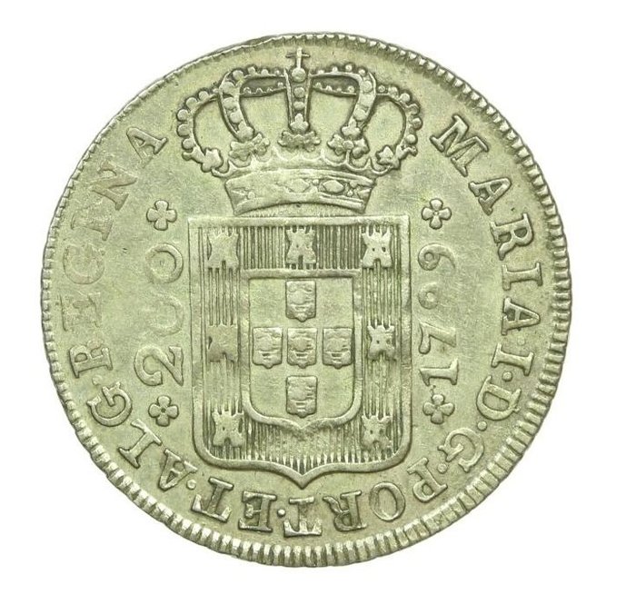 Portugal. D. Maria I (1786-1799). 12 Vinténs (240 Reis) 1799 - Coroa Baixa