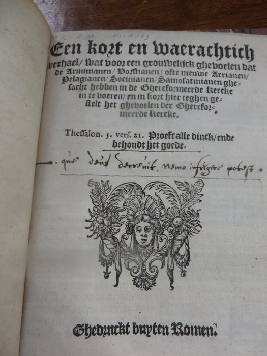 N.N. / Martinus Luther / Jacobus Arminius /  Franciscus Gomarus - 'Tsamen sprekinghe'' [en] 'Een kort en waerachtig verhael' (...) - 1611/1612