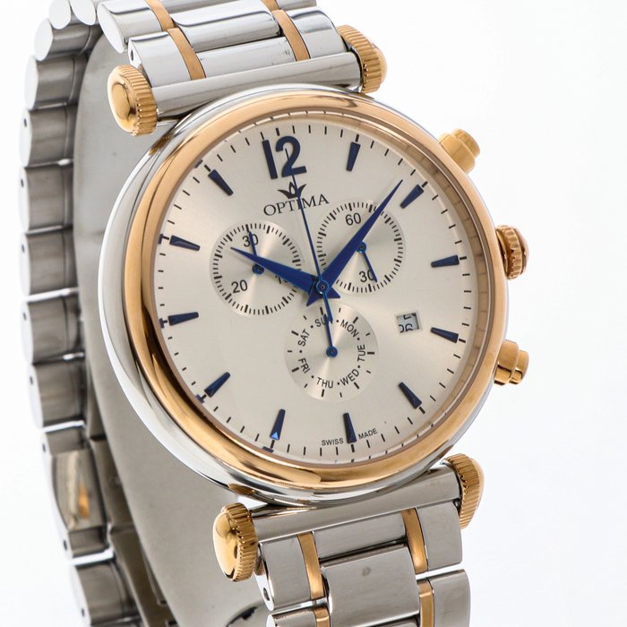 Preview of the first image of Optima - Swiss chronograph - "NO RESERVE PRICE" - OSC387-SR-1 - Men - 2011-present.