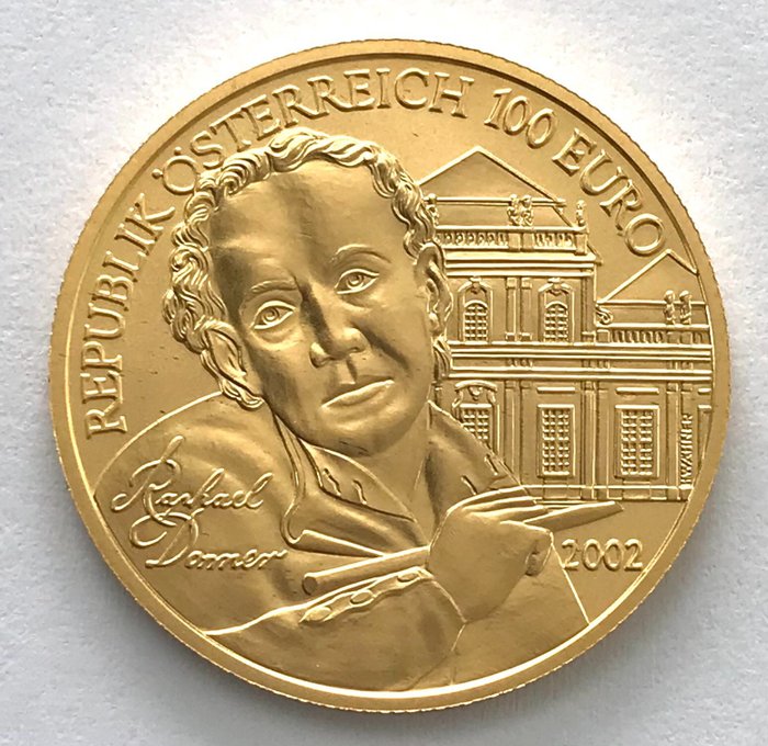 Austria. 100 Euro 2002 - Bildhauerei - Raphael Donner