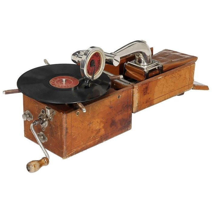 A "Peter Pan" gramophone - Peter Pan patent - 78 rpm Grammophone lejátszó