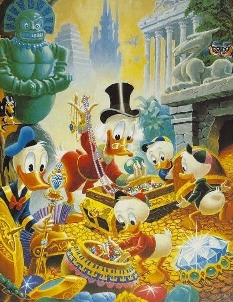 Carl Barks, matted print with signature insert - Wanderers of Wonderlands - Prima edizione - (1996)