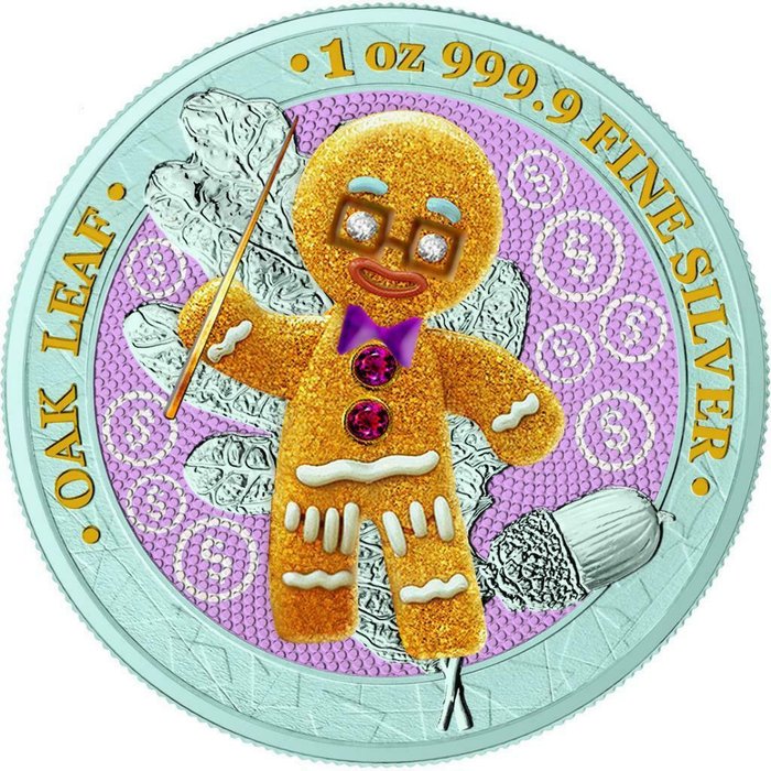 Germania. 5 Mark 2019 Bejeweled Gingerbread- 5-  1 Oz