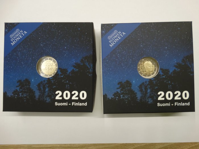 Finnland. 2 Euro 2020 Proof "Vaino Linna en Turku" (2 coins)