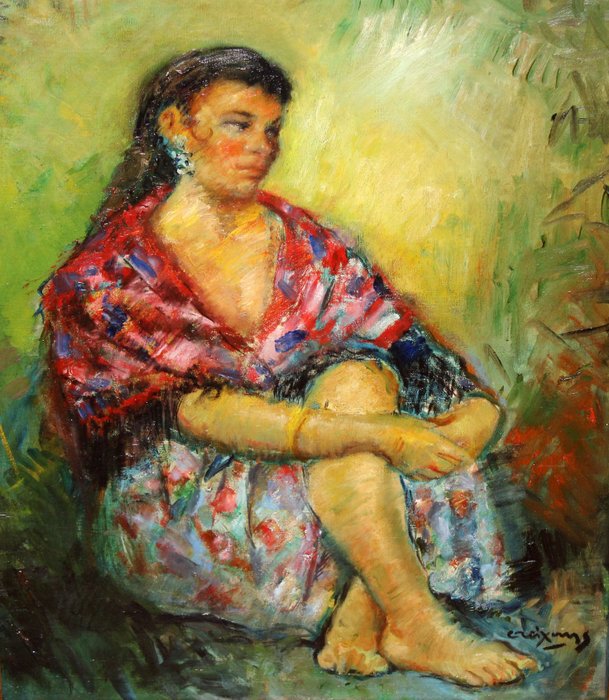 Pere Creixams Picó (1893-1965) - Retrato femenino - Catawiki