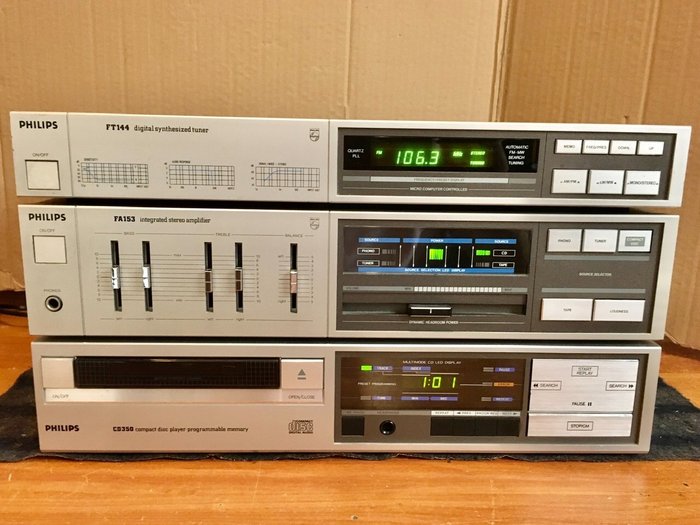 Philips - CD350 FA153 FT144 - Multiple models - CD Player, Integrated amplifier, Tuner