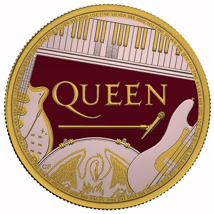 United Kingdom. 2 Pounds 2020  Queen 1 Oz