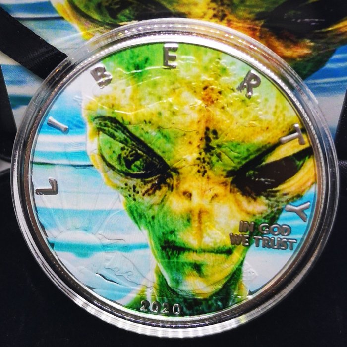 United States. 1 Dollar 2020 Alien Colorized - 1 oz