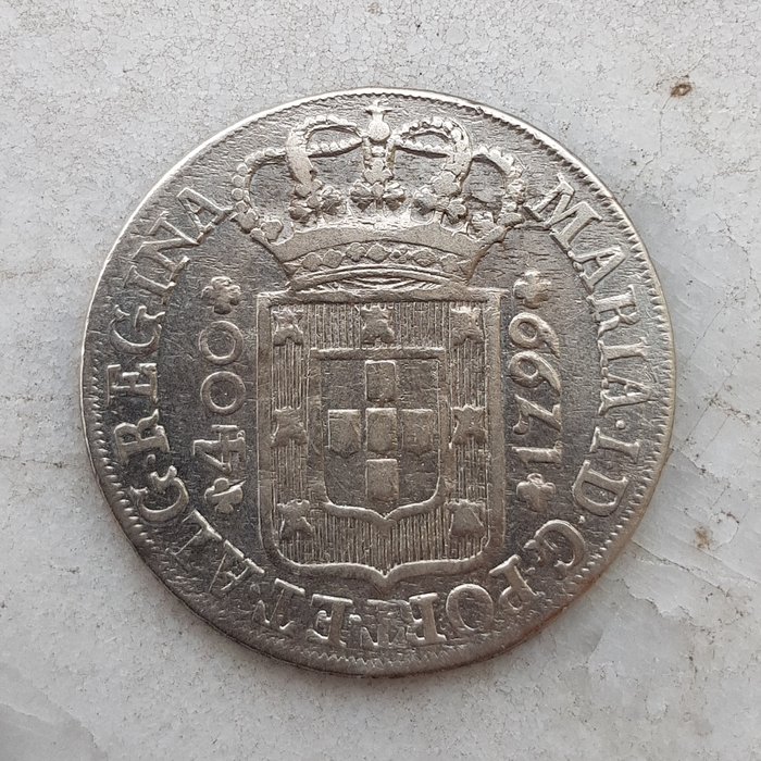 Portugal. D. Maria I (1786-1799). Cruzado Novo (480 Reis) 1799 - Coroa Alta - Escassa