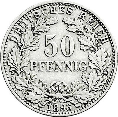 Germany, Empire. 50 Pfennig 1896-A