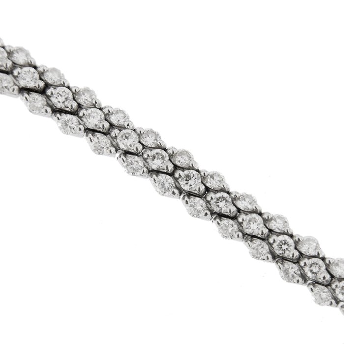 Image 3 of 18 kt. White gold - Necklace - 5.00 ct Diamonds