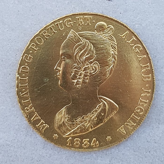 Portugal. D. Maria II (1834-1853). Peça (7.500 Reis) 1834 - Lisboa