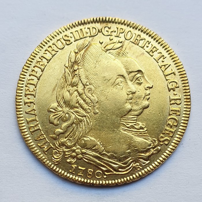 Brazilië (Koloniaal). D. Maria & D. Pedro III (1777-1786). Peça (6.400 Reis) 1780 R - Rio de Janeiro