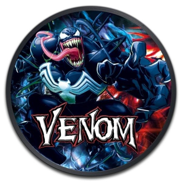 Australie. 1 Dollar 2020 Marvel Venom Tuvalu Colorized Black Ruthenium - 1 oz