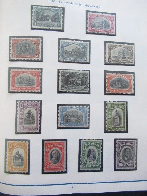 Chile 1853/1987 - Almost complete collection of stamps