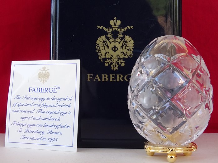 Romanov Coronation - 小雕像 - Fabergé style - 帶有鷹圖案的原廠盒 - 24 克拉金飾面