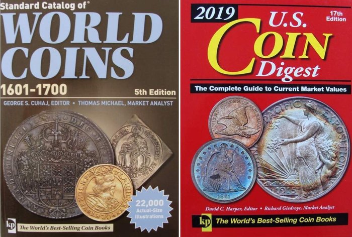 Accessories. 2 Catalogues : World Coins 1601-1700 + U.S. Coin Digest