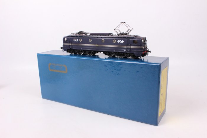 Philotrain H0 – 80C – Elektrische locomotief – Messing model van Loc 1310, blauw met NS vignetten – NS
