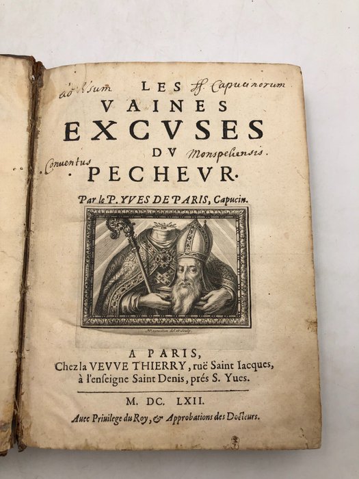 Yves de Paris - Les vaines excuses du pécheur - 1662