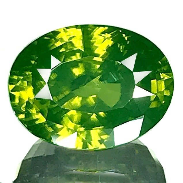 1 pcs Verde giallastro Zircone - 15.30 ct