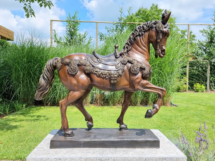 Figure, Classic bronze horse - 100 cm - Bronze - recent